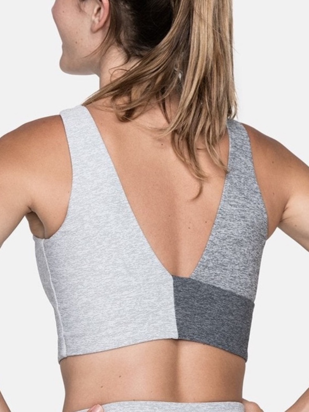 Outdoor Voices Venus Crop Top Dove/Ash Size M